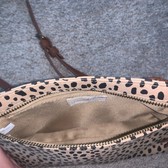 Tan & Black Dalmatian Shoulder Bag and Clutch Wallet Set of 2 - Picture 13 of 15